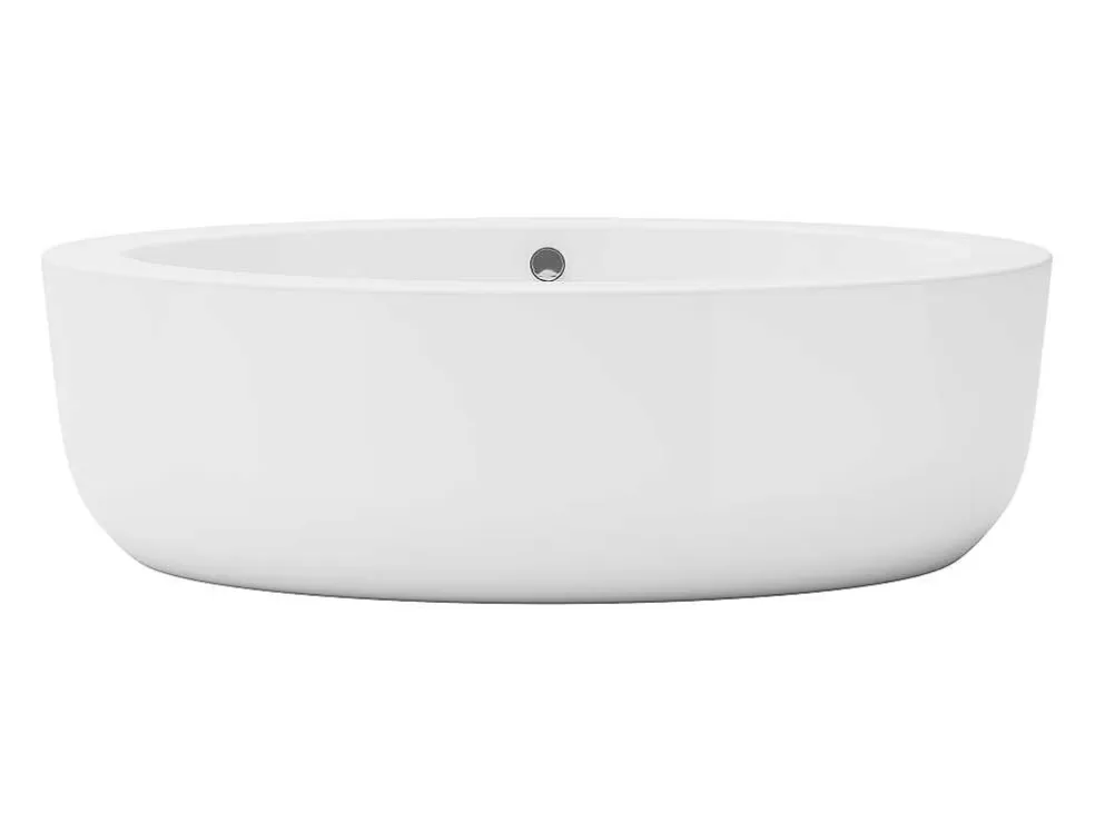 Best Ovaal Losstaand Bad - 251L - 185 X 90 X 58 Cm - Wit - Acryl - Marmati Vrijstaand Bad