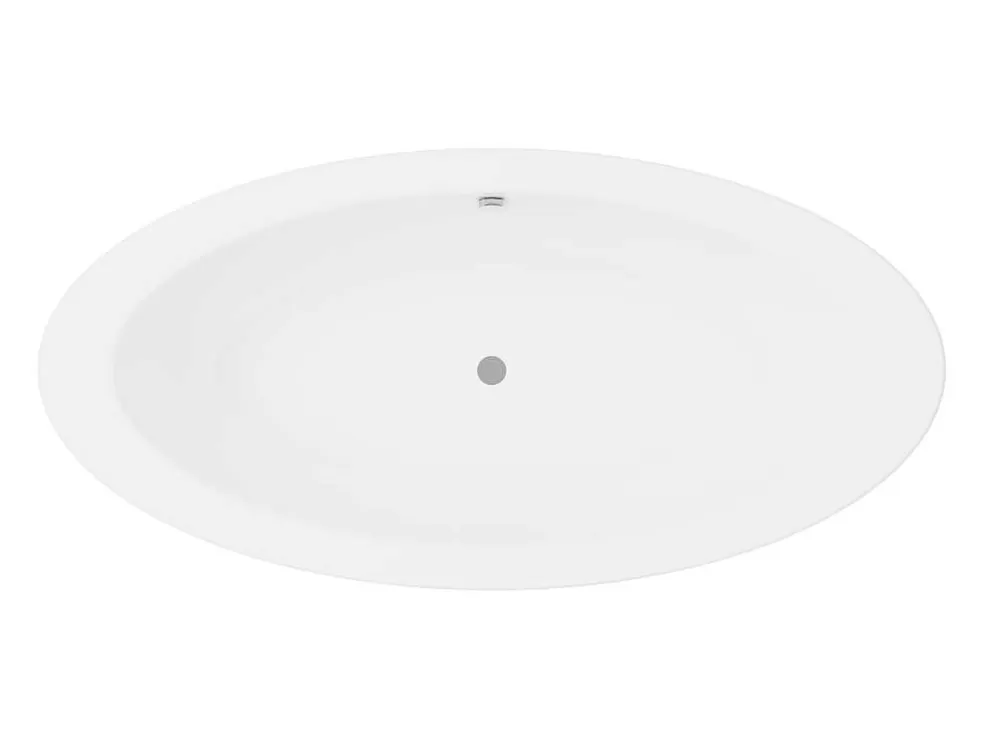 Best Ovaal Losstaand Bad - 251L - 185 X 90 X 58 Cm - Wit - Acryl - Marmati Vrijstaand Bad