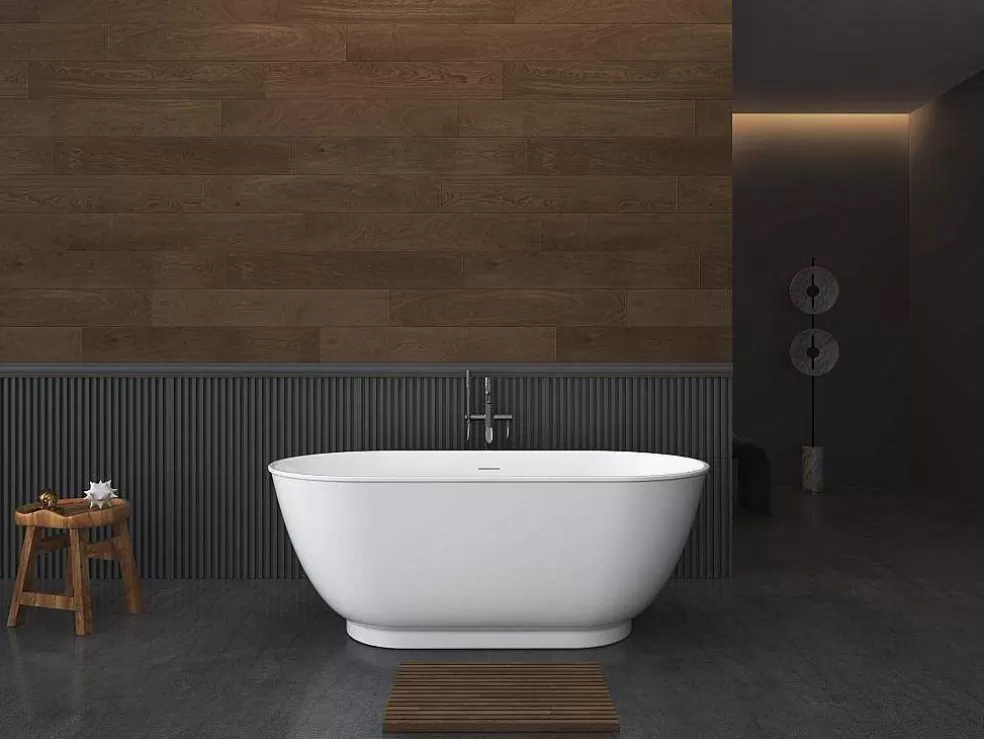 Cheap Ovaal Vrijstaand Bad - 210L - 150 X 74 X 57 Cm - Wit - Acryl - Mobula Vrijstaand Bad