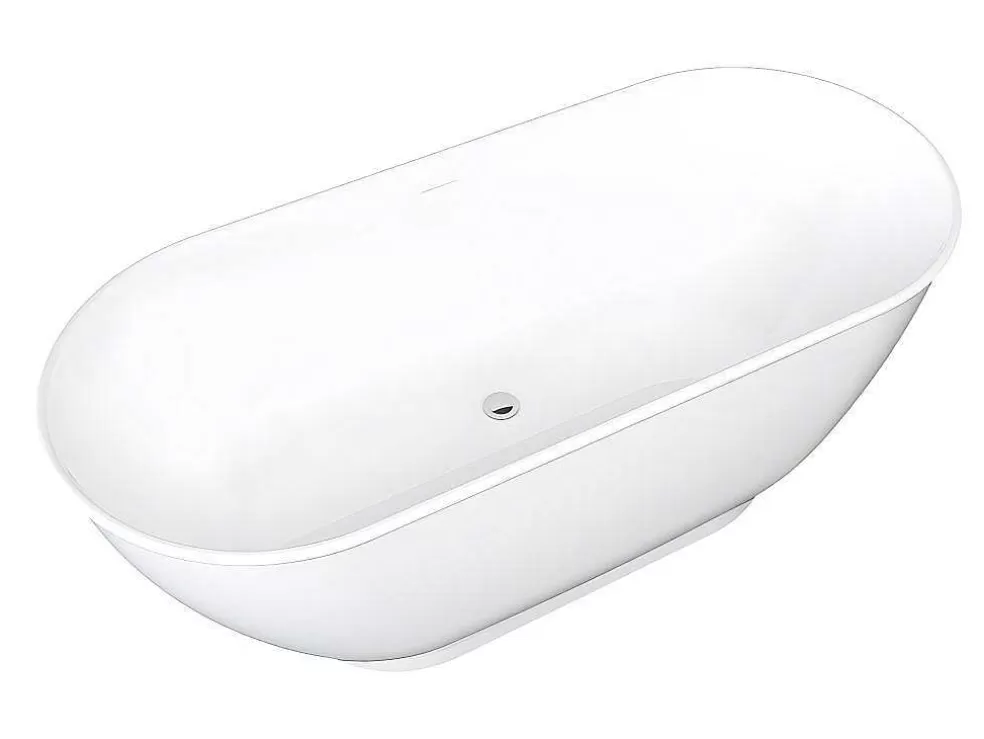 Cheap Ovaal Vrijstaand Bad - 210L - 150 X 74 X 57 Cm - Wit - Acryl - Mobula Vrijstaand Bad
