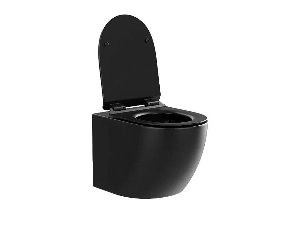 Best Pakket Zwevend Toilet Met Sierframe - Matzwart - Javoine Hangend Toilet