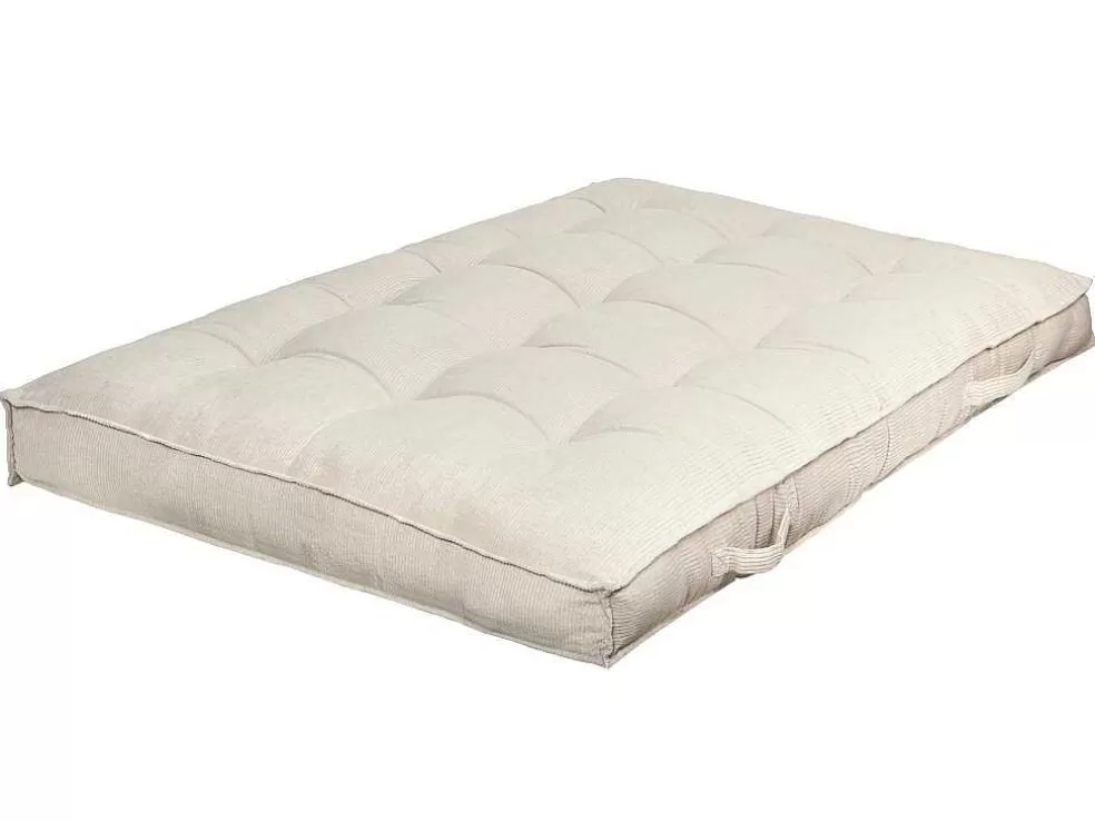 Flash Sale Palletkussen Van Ribfluweel - L120 X D80 Cm - Beige - Baila Huistextiel