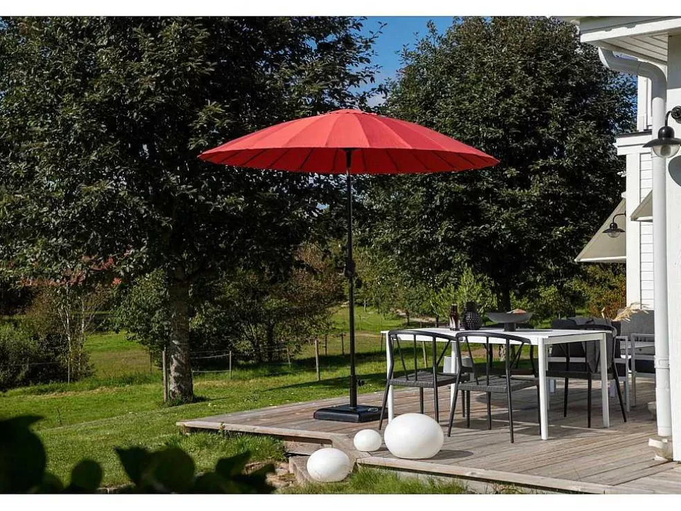 Hot Palmetto Parasol Met Kantelfunctie Rood. Parasol