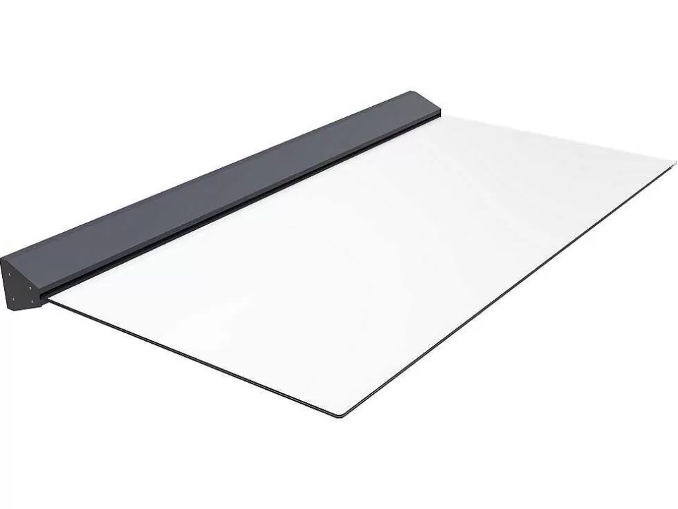 Store Platte Deurluifel Van Aluminium 140 X 90 Cm Met Ledverlichting - Luxama Luifel En Afdak