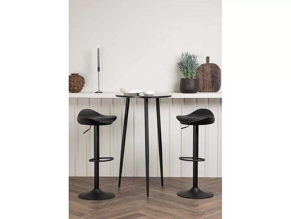 Flash Sale Plaza Barmeubelset Bartafel Zwart En 2 Adesto Barstoelen Zwart. Barmeubel