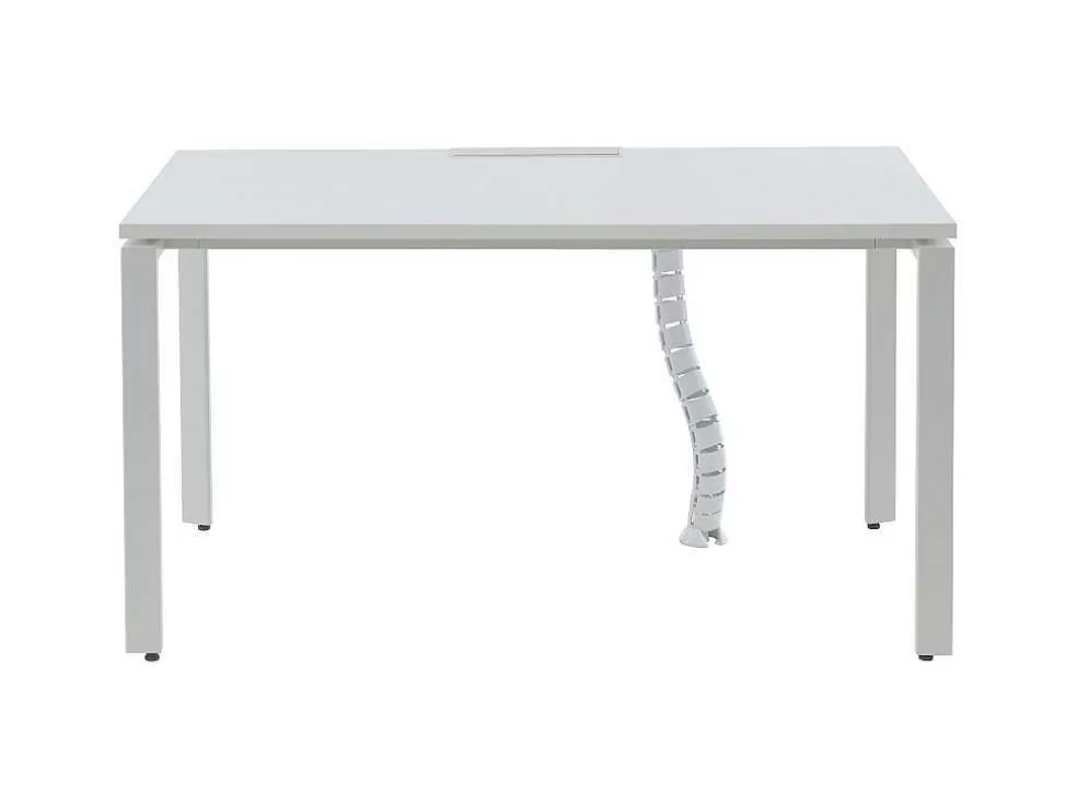 New Professioneel Bureau Voor 1 Persoon - Wit - L140 Cm - Downtown Bureaumeubel