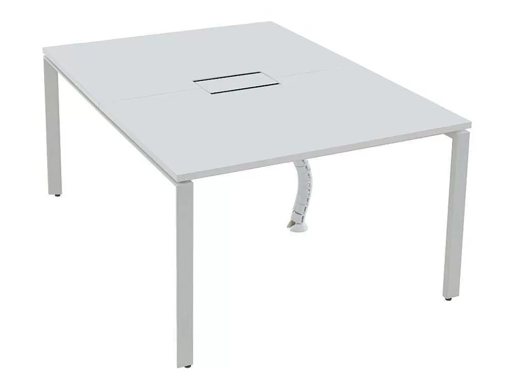 Cheap Professioneel Bureau Voor 2 Personen - Wit - L120 Cm - Downtown Kantoormeubilair