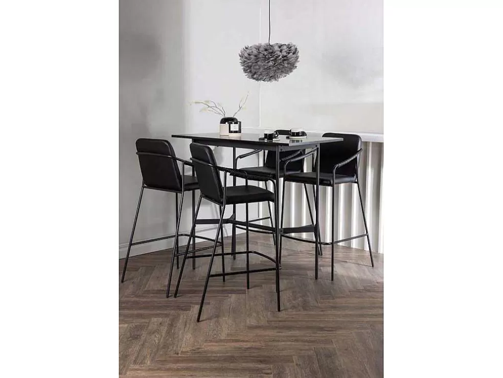 Discount Rax Barmeubelset Bartafel Zwart En 4 Tvist Barstoelen Zwart. Barmeubel