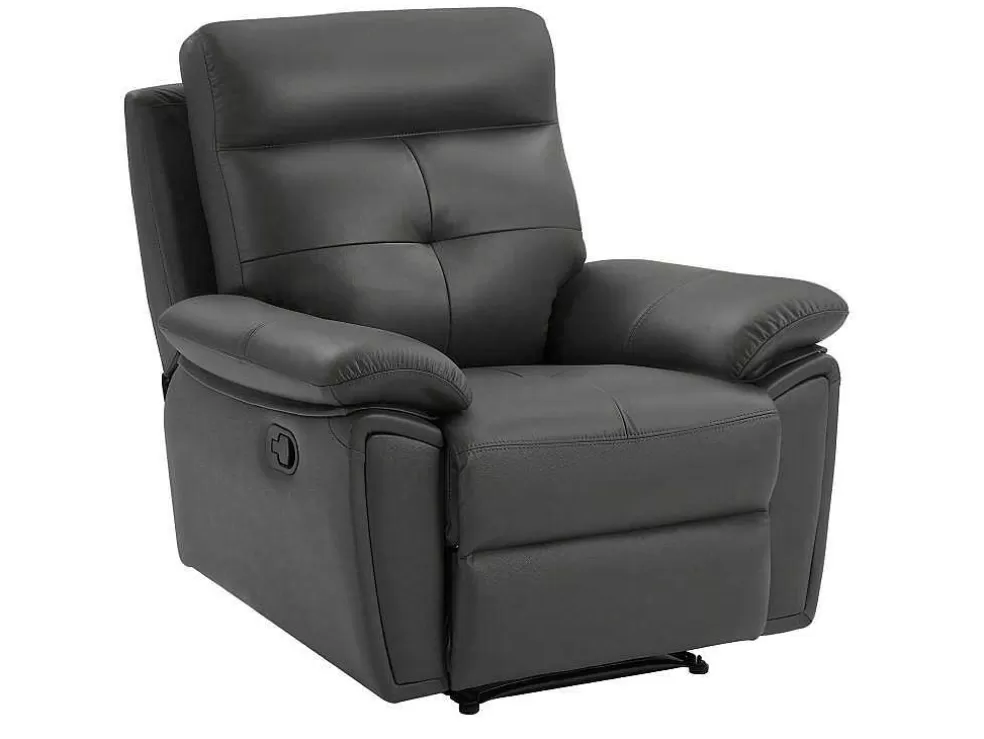 Sale Relaxfauteuil Van Grijs Leer Vineta Relaxfauteuil