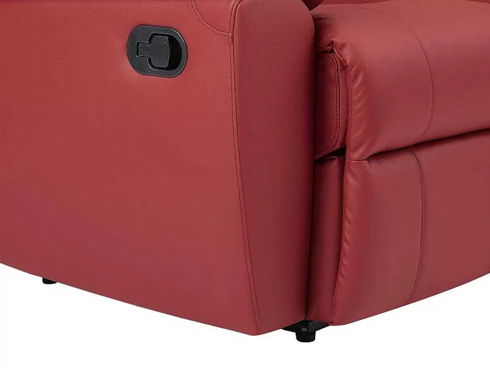 Best Sale Relaxfauteuil Van Leer Aroma - Rood Relaxfauteuil