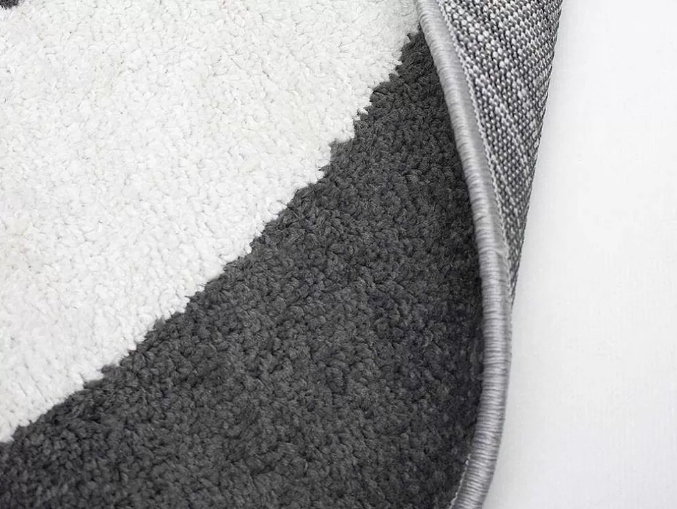 Best Sale Rond Designtapijt Met Geometrische Motieven Alborg - D. 160 Cm - Grijs En Oker Woonkamertapijt