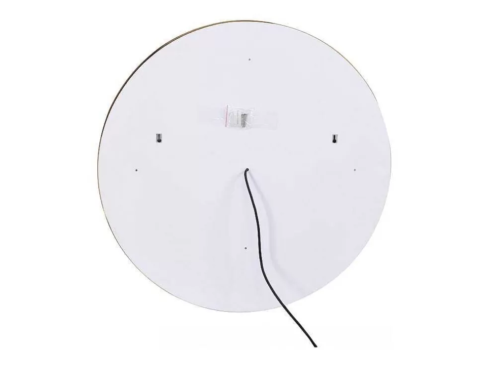Cheap Ronde Badkamerspiegel Met Ledverlichting En Goudkleurige Lijst Diameter 80 Cm Numea Accessoires & Spiegels