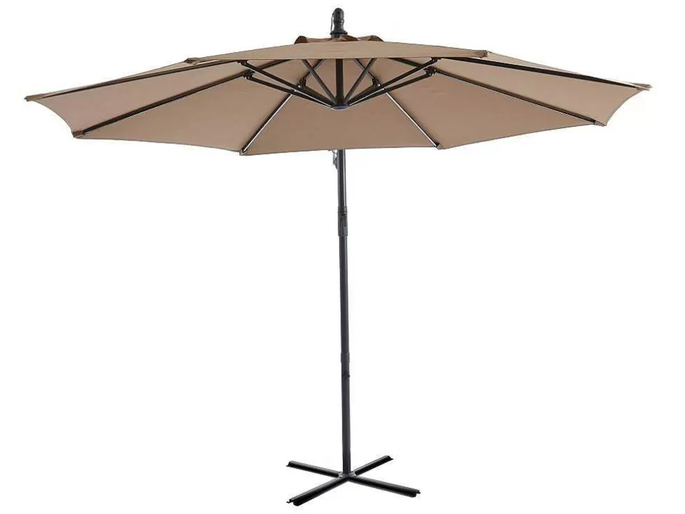 Fashion Ronde Hangparasol - Taupe - Staal - Ledverlichting - Diameter: 2,93 M - Pocota Parasol