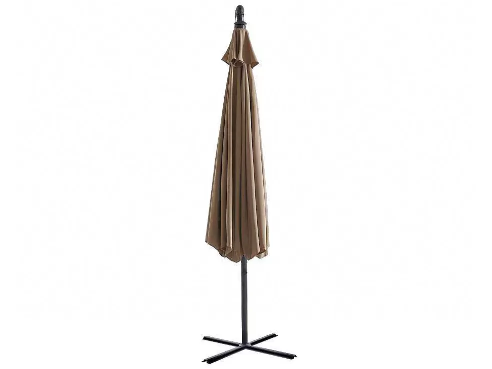 Fashion Ronde Hangparasol - Taupe - Staal - Ledverlichting - Diameter: 2,93 M - Pocota Parasol