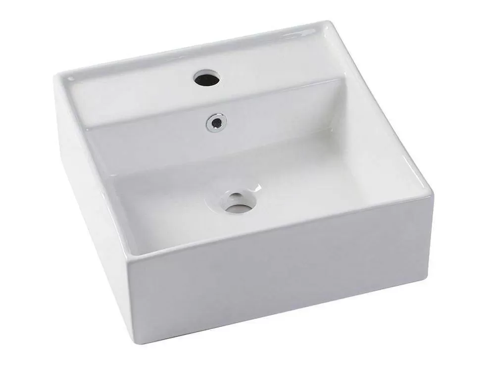 Discount Roze Gestreept Hangmeubel Voor Badkamer Met Wastafel Om Erop Te Plaatsen - 60 Cm - Satara Badkamermeubel Met Enkele Wastafel