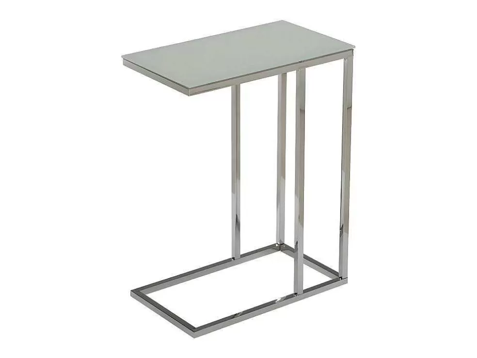 Discount Salontafel Nelio - Gehard Glas - Wit Bijzettafel