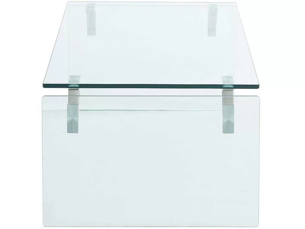 Clearance Salontafel Van Gehard Glas - Transparant - Madro Salontafel