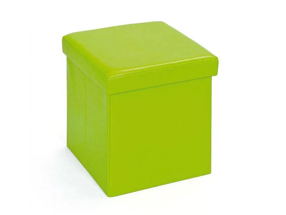 Outlet Sanne Opbergdozen Voetenbank Met Deksel, Groen. Opbergaccessoire