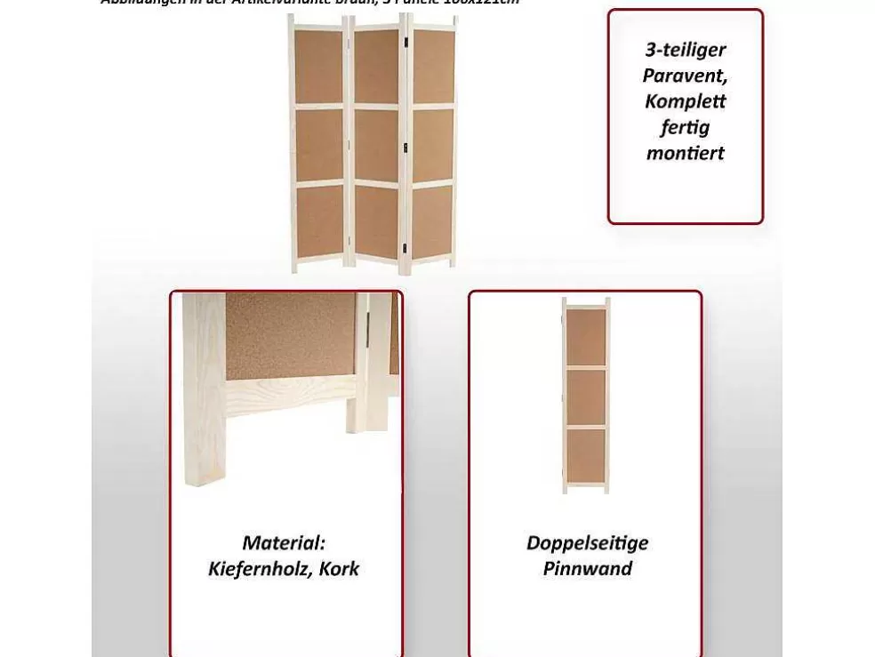 Cheap Scherm Mcw-G52, Bruin, 4 Panelen 166X160Cm Kamerscherm