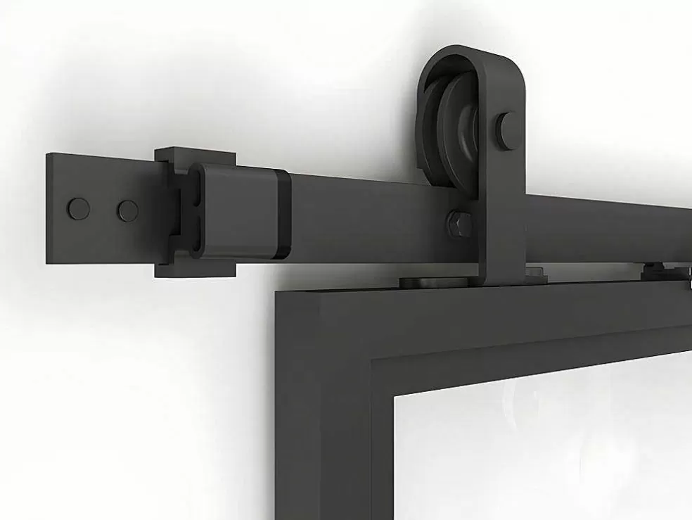 Best Schuifdeur Sinca - H205 X B83 Cm - Gehard Glas En Aluminium Schuifdeur