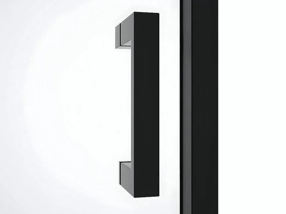 Outlet Schuifdouchedeur Met Wieltjes Mat Zwart Industriele Stijl - 120 X 195 Cm - Anakao Douchewand