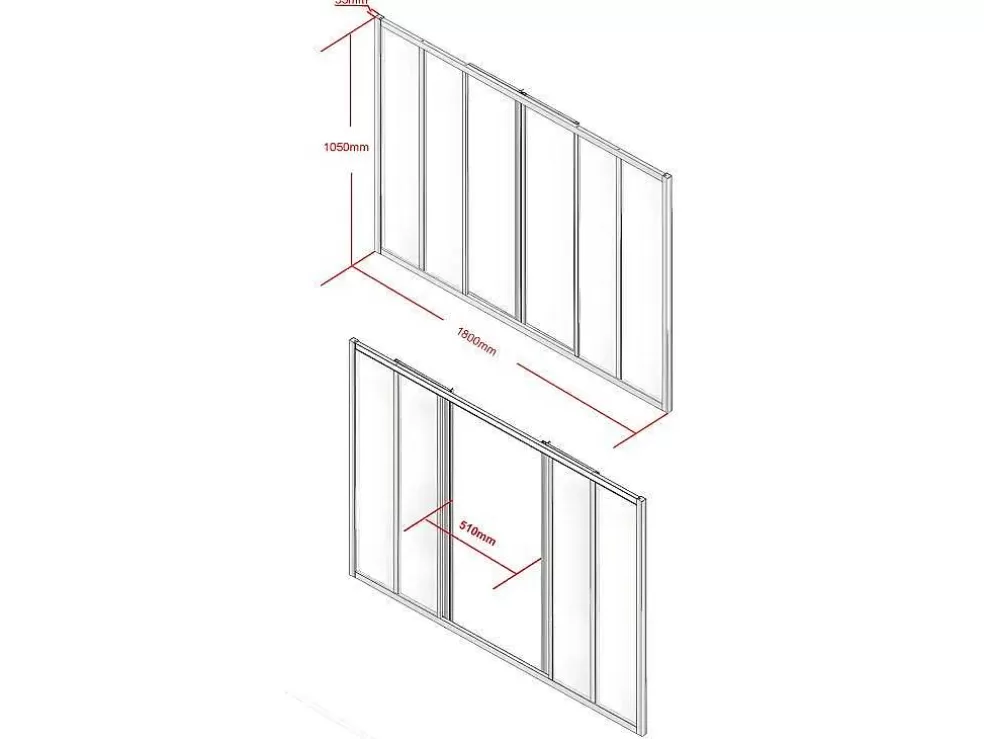 Store Schuifraam Van Gepoedercoat Zwart Aluminium 180 X 105 Cm - Ravena Glazen Binnenraam