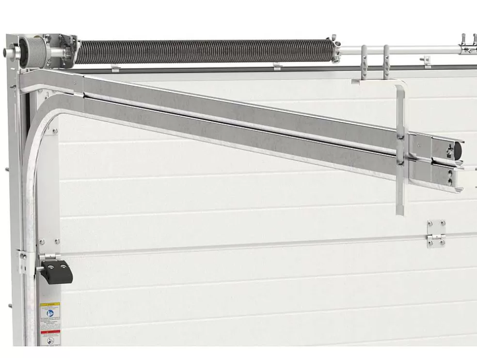 Store Sectionale Garagedeur Met Motor Cassette Centrale Deur Wit - Caopas Garagedeur