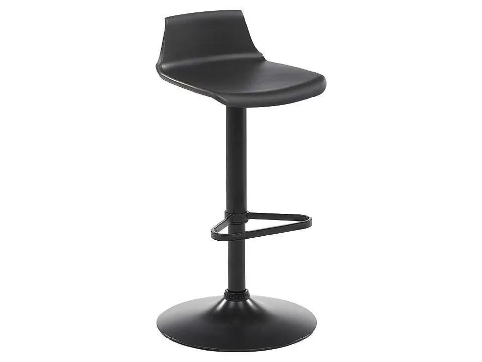 Fashion Set "Bar": Barmeubel Morena + 2 Barkrukken Calas - Zwart En Notenhout-Effect Barmeubel