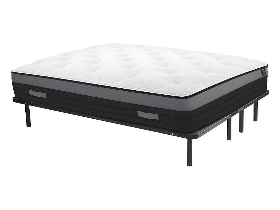 Cheap Set Lattenbodem + Matras 1118 Pocketveren Met Ventilatieband Airplay Van Dreamea Play Dikte 24 Cm - 180 X 200 Cm Set Matras En Lattenbodem