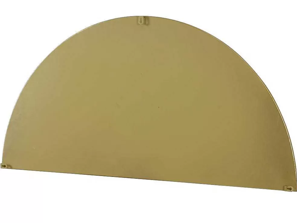 Flash Sale Set Van 2 Halfronde Spiegels In Metaal - B.50 X H.100 Cm - Goudkleurig - Gavra Spiegel