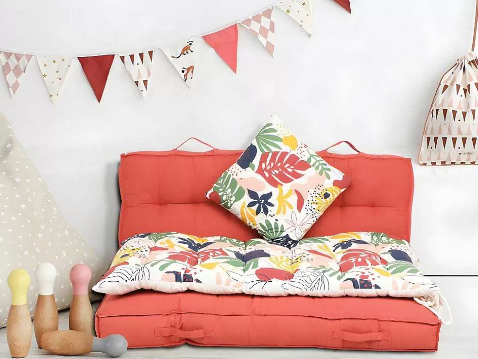 Discount Set Van 2 Katoenen Kussens Met Bloemmotief - 45 X 45 Cm - Veelkleurig - Bariola Tuindecoratie