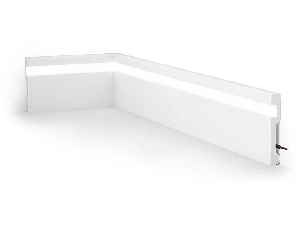 Best Set Van 3 Plinten Van Polystyreen L290 X H12 Cm Wit - Ateno Plint