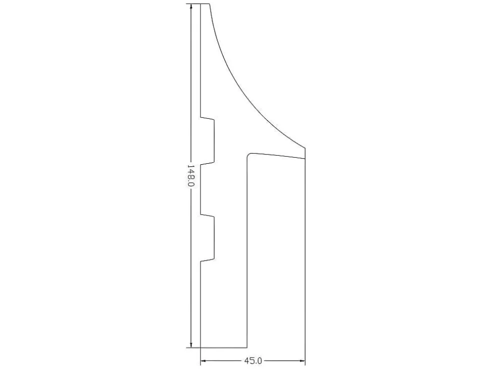 Cheap Set Van 3 Plinten Van Polystyreen L290 X H15 Cm Wit - Radeno Plint