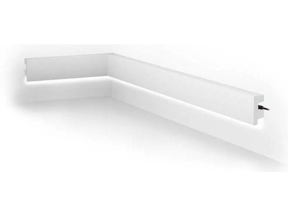 Best Sale Set Van 3 Plinten Van Polystyreen L290 X H5 Cm Wit - Ardeo Plint