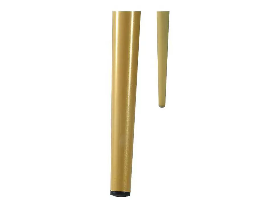 Outlet Set Van 4 Fluwelen Gestoffeerde Stoelen Met Rugleuning - Goud Metalen Structuur - Beige Stoel