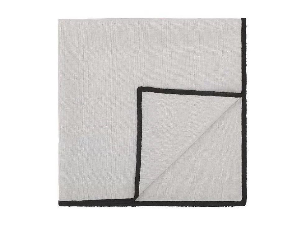 Hot Set Van 4 Servetten Van Katoen En Linnen - 45 X 45 Cm - Taupegrijs - Borina Textiel Voor Eettafel