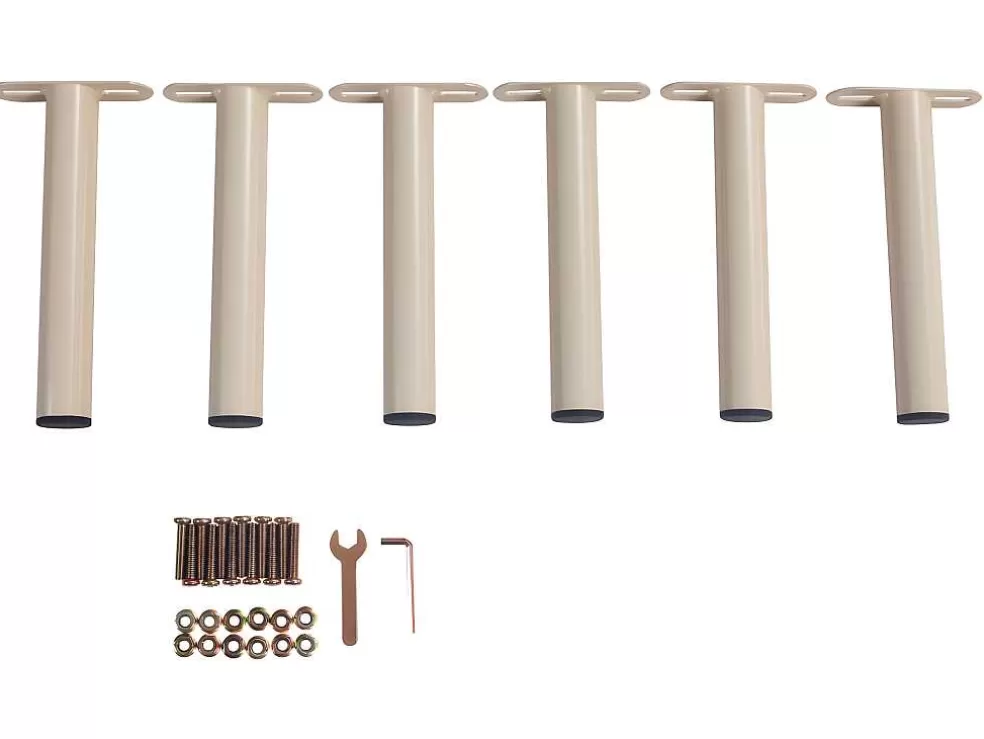 Fashion Set Van 6 Ronde Poten Voor Een Lattenbodem - Beige Bedbodem
