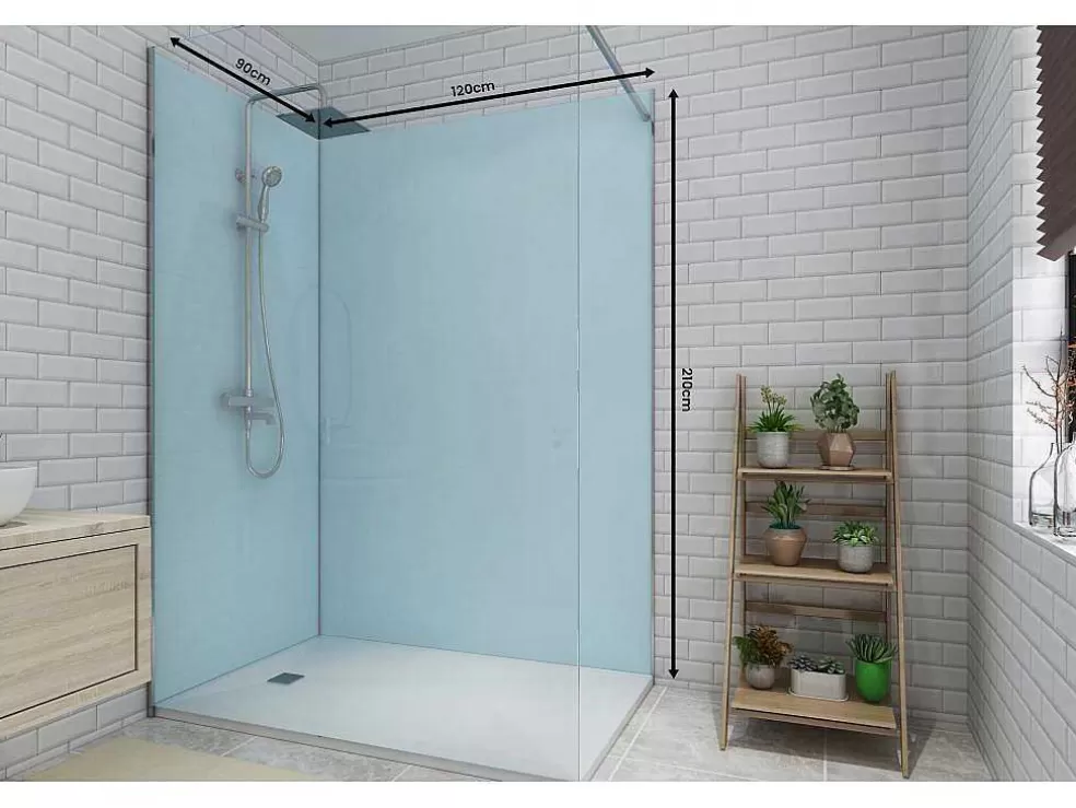 Outlet Set Van Twee Douchewandpanelen Inclusief Profielen- L90Cm X L120Cm X H210 Cm Douchewandpaneel
