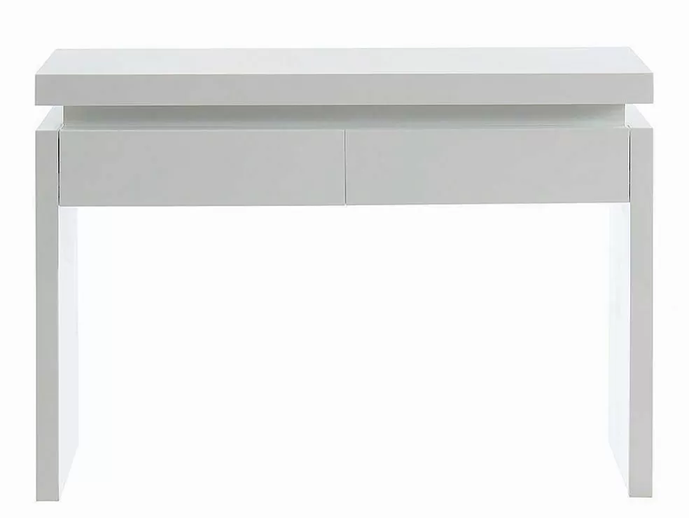 Clearance Sidetable Emerson - Met Led-Verlichting - 2 Lades - Wit Gelakt Mdf Sidetable