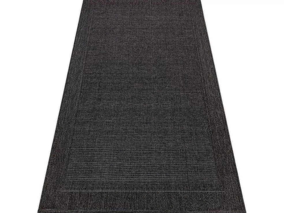 Discount Sisal Tapijt Timo 5000 Buitenshuis Kader Zwart 280X370 Cm Tapijt Voor Buiten