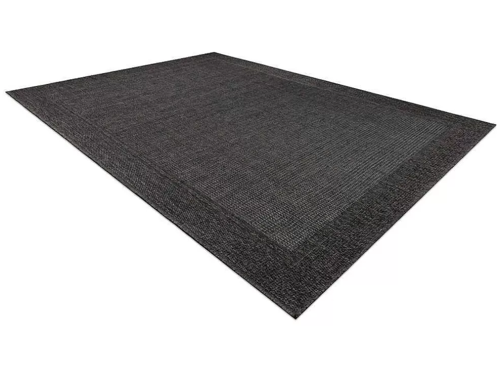 Discount Sisal Tapijt Timo 5000 Buitenshuis Kader Zwart 280X370 Cm Tapijt Voor Buiten