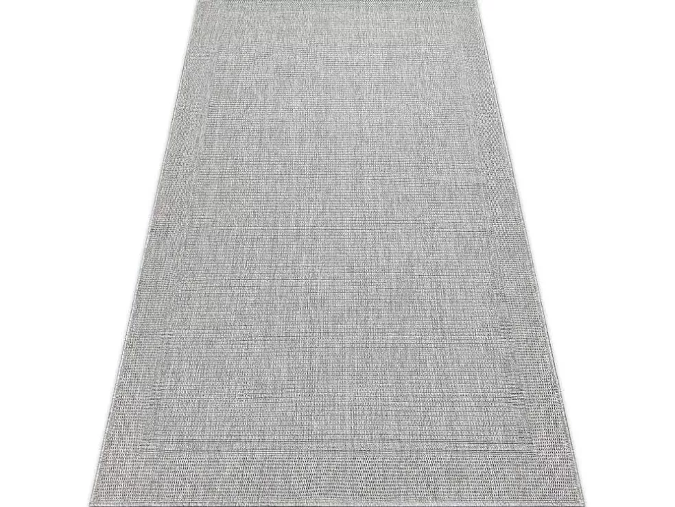 Cheap Sisal Tapijt Timo 5979 Buitenshuis Kader Grijskleuring 180X270 Cm Tapijt Voor Buiten