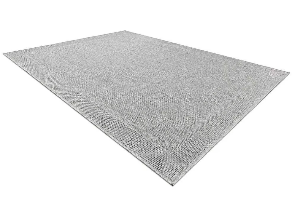 Cheap Sisal Tapijt Timo 5979 Buitenshuis Kader Grijskleuring 180X270 Cm Tapijt Voor Buiten