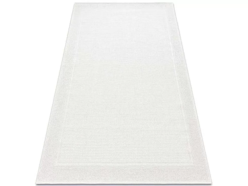 Discount Sisal Tapijt Timo 5979 Buitenshuis Kader Wit 140X190 Cm Tapijt Voor Buiten