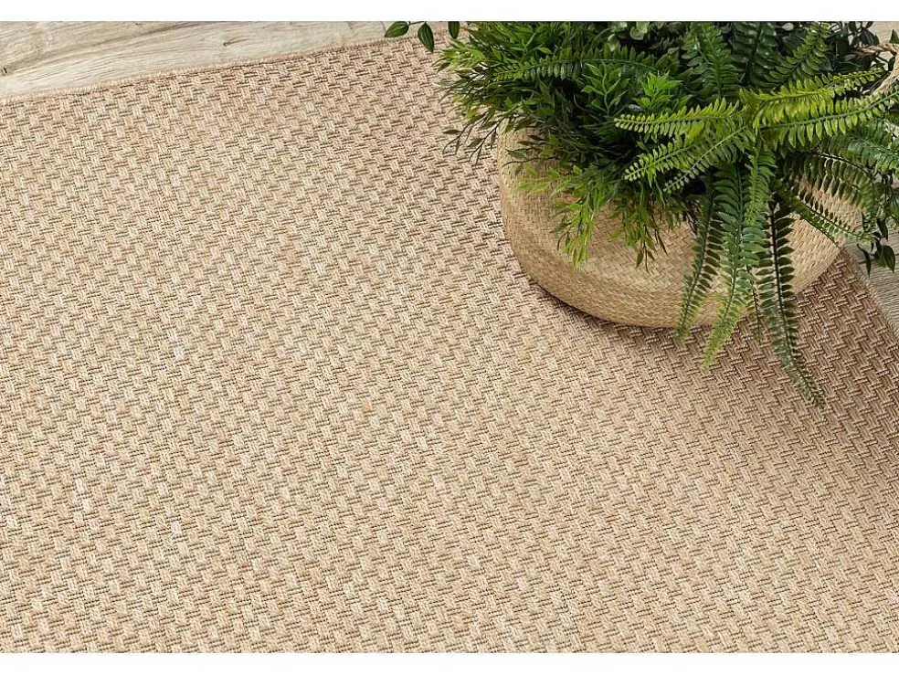 Cheap Sisal Tapijt Timo 6272 Buitenshuis Donker Beige 240X330 Cm Tapijt Voor Buiten