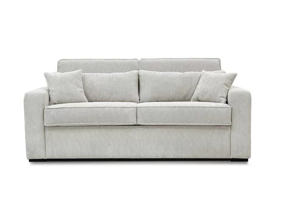Hot Slaapbank 4 Zitplaatsen Met Stoffen Bekleding In Cremewit Snel Ombouwbaar Matrasbreedte: 160 Cm Matrasdikte: 18 Cm Mondovi Slaapbank Met Matras