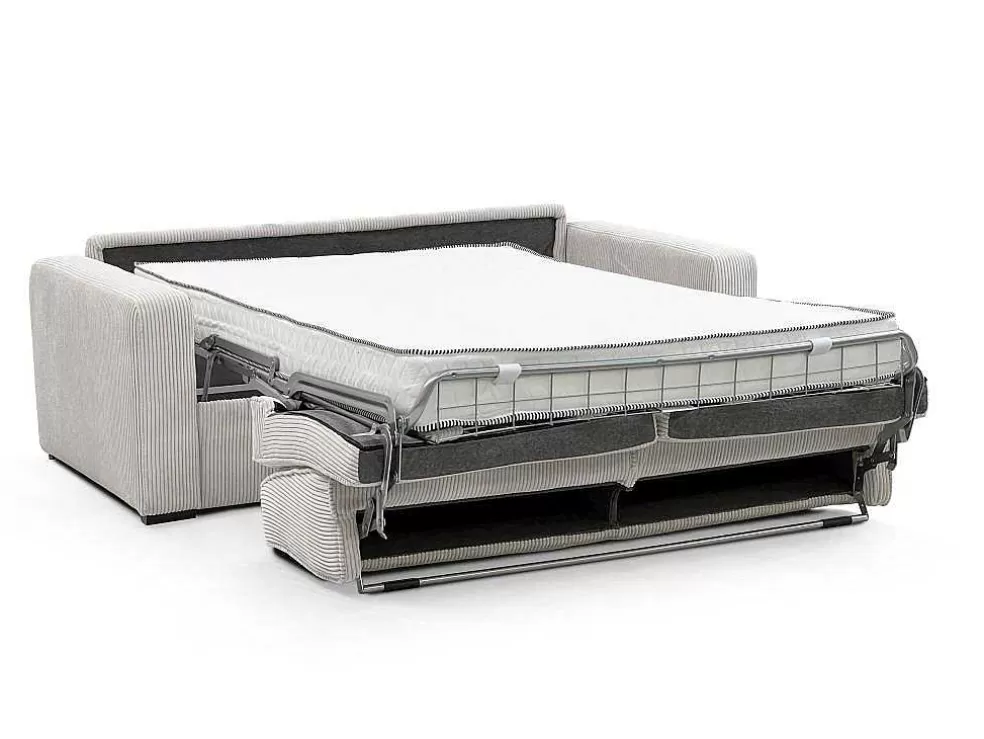 Hot Slaapbank 4 Zitplaatsen Met Stoffen Bekleding In Cremewit Snel Ombouwbaar Matrasbreedte: 160 Cm Matrasdikte: 18 Cm Mondovi Slaapbank Met Matras