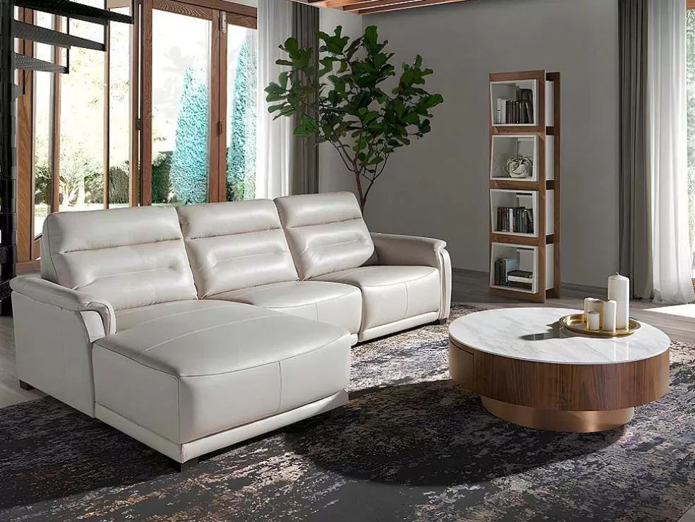 Store Sofa Chaiselongue (L) Relax In Leer 6155 Hoekbank