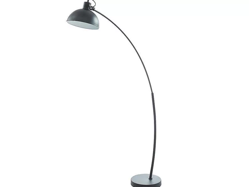 Store Staande Lamp Met Boog Met Vintage-Stijl Delphe - Ijzer - 62 X 25 X 177 Cm - Zwart Staande Lamp