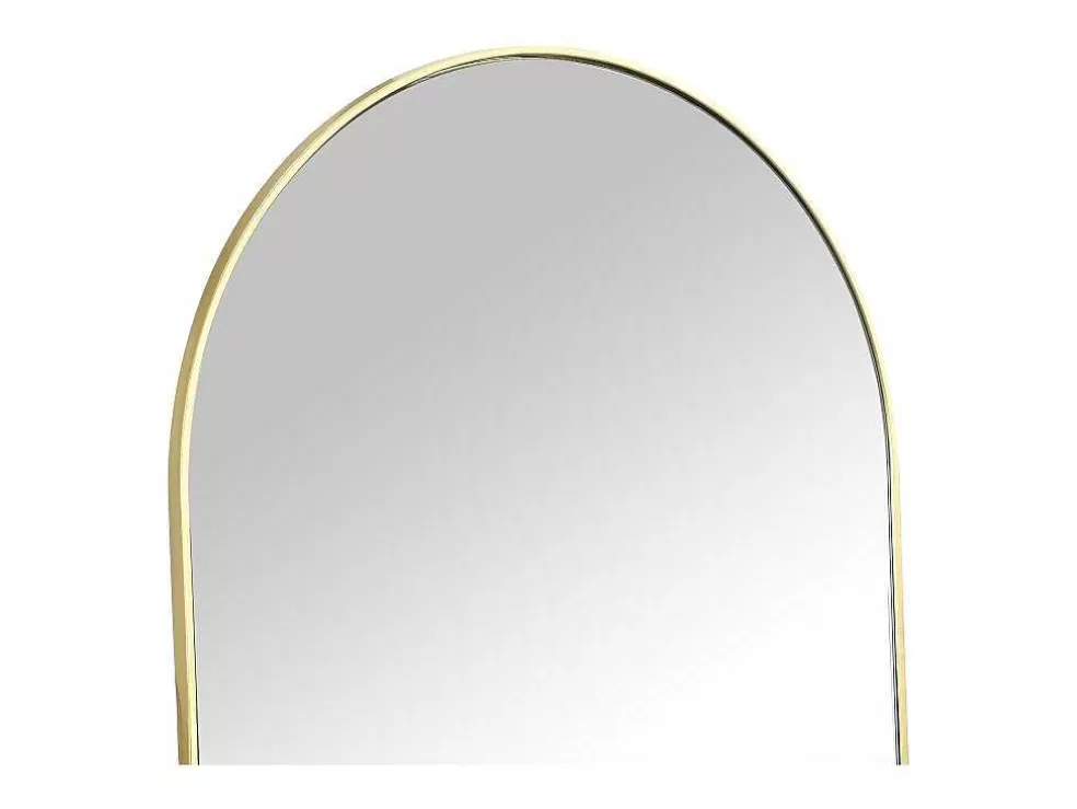 Store Staande Spiegel Met Boog Van Metaal - L50 X H170 Cm - Goudkleurig - Mailen Spiegel